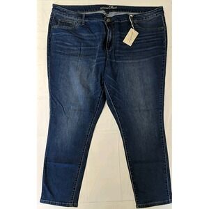 Women's Mid-Rise Skinny Jeans Universal Thread Dark Blue Plus Size 26W.   (1129)